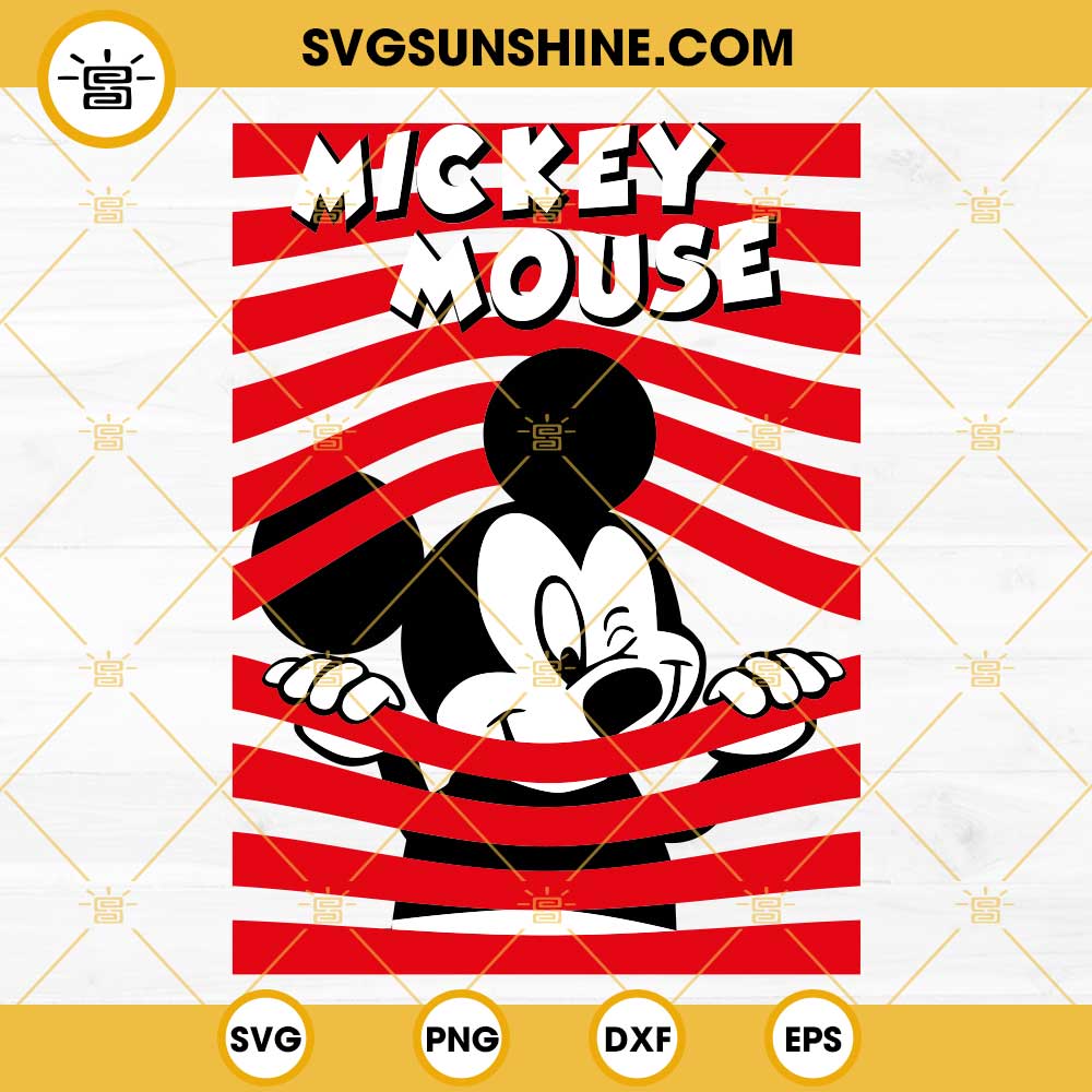 Mickey Mouse SVG PNG DXF EPS Cricut Silhouette Vector Clipart
