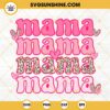 Valentine's Day Mama SVG, Happy Valentines Day SVG, Leopard Print Pink Mama SVG
