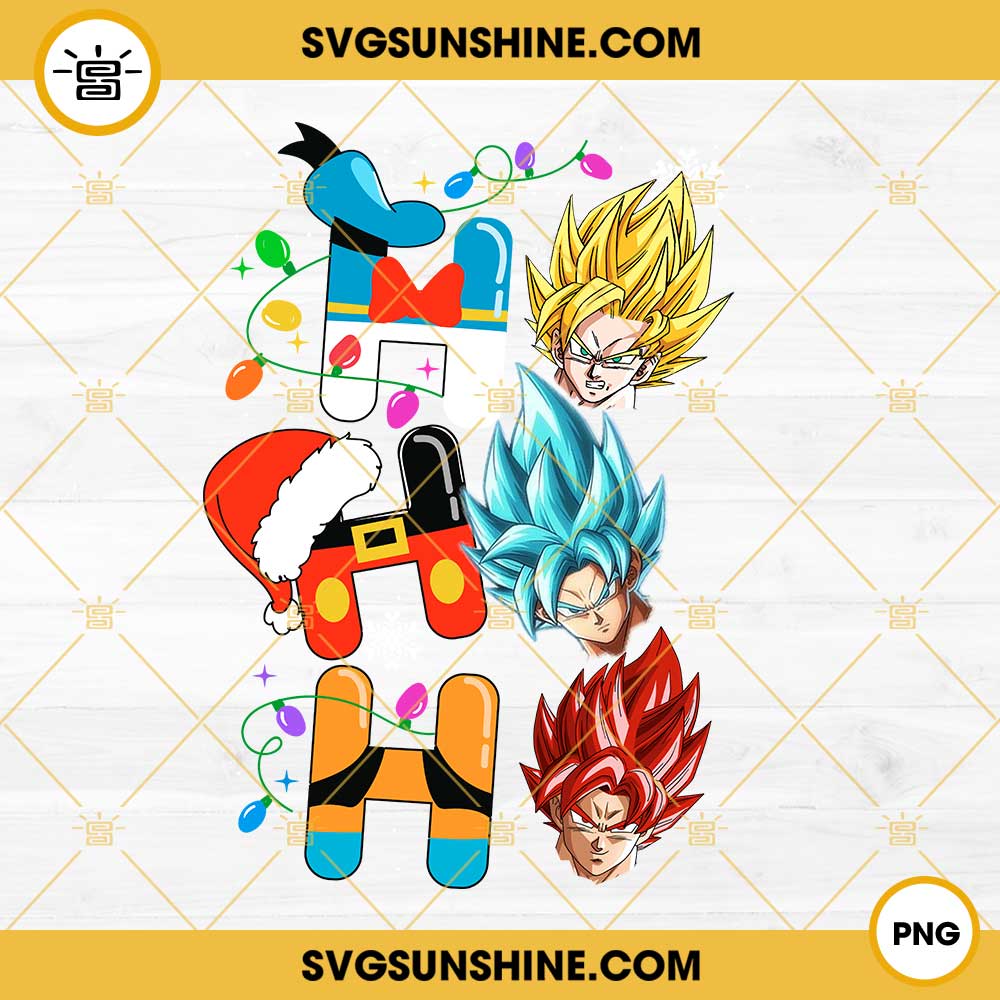 Dragon Ball Ho Ho Ho Christmas PNG, Goku Christmas PNG File Digital Download