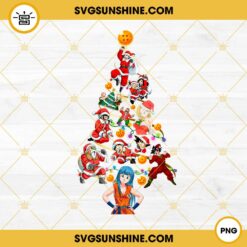 Dragon Ball Z Christmas Tree PNG, Anime Christmas Tree PNG File Digital Download