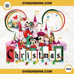Mickey Mouse And Friends Christmas PNG, Disney Christmas PNG File Digital Download