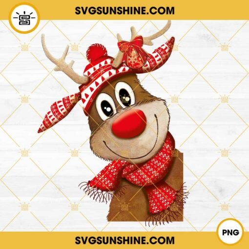 Rudolph Christmas PNG, Rudolph Santa Claus PNG File Digital Download