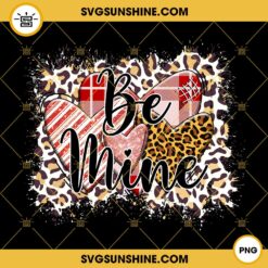 Be Mine Heart Leopard PNG, Be Mine Gliter Valentines Day PNG