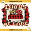 Loads Of Love Buffalo Plaid Truck Valentine PNG, Truck Happy Valentines Day PNG