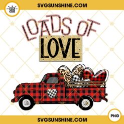 Love Of Love Buffalo Plaid Truck Leopard Heart PNG, Valentines Day PNG