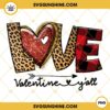 Love Valentine Y'all Leopard Glitter PNG, Valentine's Day PNG