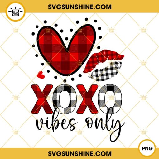XoXo Vibes Only PNG, Valentine PNG, Valentine’s Day PNG