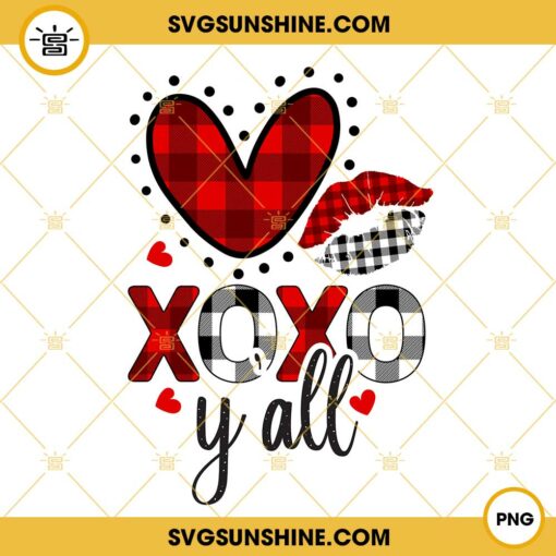 XoXo Vibes Y’all PNG, Valentine PNG, Valentine’s Day PNG
