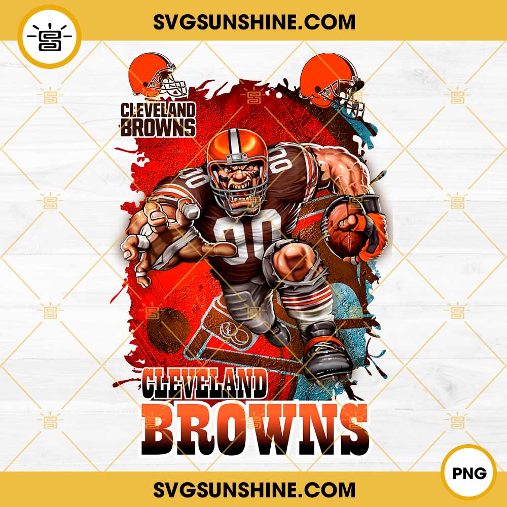 Cleveland Browns Crusher Cowboy PNG, NFL Football PNG, Cleveland Browns PNG File Digital Download