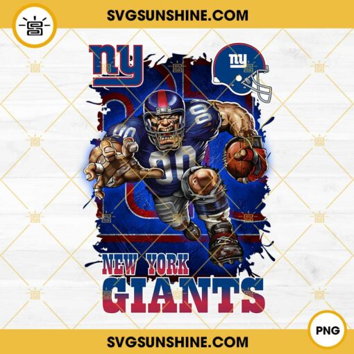 New York Giants Crusher Cowboy PNG, NFL Football PNG, New York Giants PNG File Digital Download