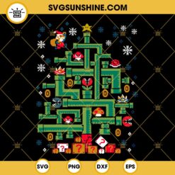 Super Mario Ugly Christmas Sweater SVG, Nitendo Games Christmas SVG PNG DXF EPS For Cricut Silhouette Cameo
