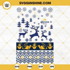Corona Extra Ugly Christmas Sweater SVG, Beer Corona Christmas SVG PNG DXF EPS For Cricut Silhouette Cameo