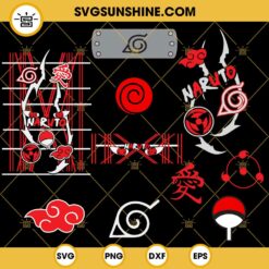 Naruto Akatsuki Bundle SVG, Naruto SVG PNG DXF EPS For Cricut Silhouette Cameo