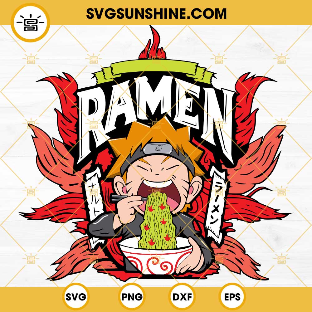 Naruto Eating Ramen SVG, Naruto SVG PNG DXF EPS For Cricut Silhouette Cameo