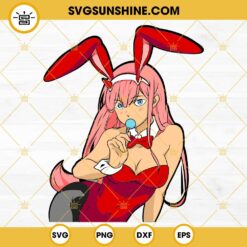 Zero Two SVG, Darling In The Franxx SVG PNG DXF EPS For Cricut Silhouette Cameo