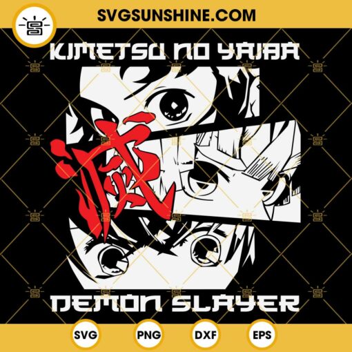 Demon Slayer SVG, Demon Slayer Kimetsu No Yaiba SVG PNG DXF EPS For Cricut Silhouette Cameo