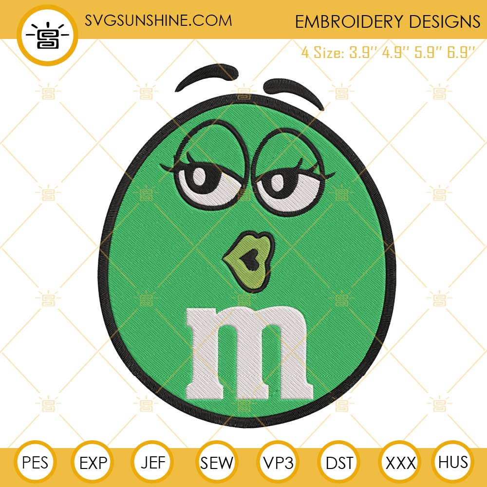 M And M Green Candy Embroidery Files