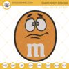 M And M Orange Candy Embroidery File Digital Download