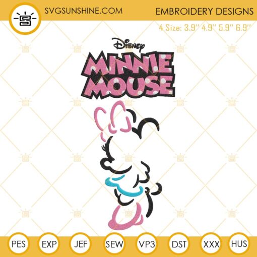 Disney Minnie Mouse Embroidery File Digital Download