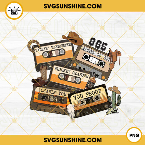90s Country Cassette Tapes PNG, Western Cassette PNG, Country Music PNG Sublimation Download