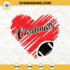 Arizona Cardinals Heart SVG, Cardinals Football SVG, NFL Team SVG PNG DXF EPS Files For Cricut