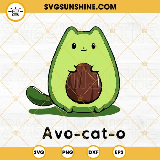 Avo Cat O SVG, Avogato SVG, Funny Cat SVG, Cinco De Mayo SVG PNG DXF EPS Files