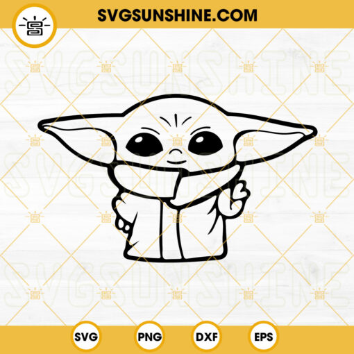 Baby Yoda SVG, Star Wars SVG PNG DXF EPS Files For Cricut