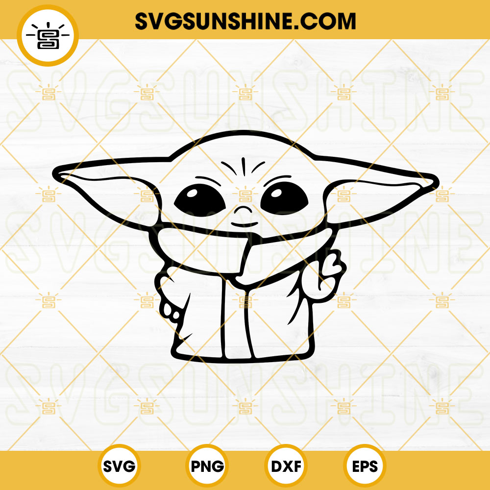 Baby Yoda SVG, Star Wars SVG PNG DXF EPS Files For Cricut