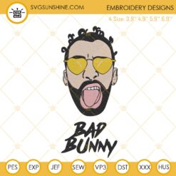 Bad Bunny Embroidery Design, Bad Bunny Embroidery Files