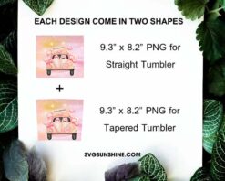 Be My Valentine Tumbler Wrap PNG, Valentine Truck Gnomes Skinny Tumbler Design