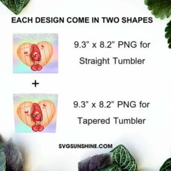 Be My Valentine Gnome 20oz Tumbler Wrap PNG Sublimation Design