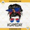 Buffalo Bills Game Day Messy Bun PNG, Football Mom PNG, Bills Football NFL PNG Digital File