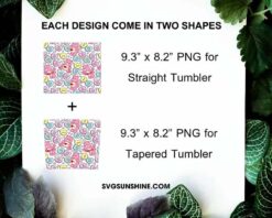 Care Bears Valentine 20oz Skinny Tumbler Design, Candy Hearts Tumbler Wrap Sublimation