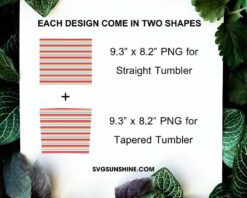 Colorful Stripe Pattern 20oz Skinny Tumbler Sublimation Design
