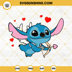 Cupid Stitch SVG, Valentines Stitch SVG, Valentines Day SVG PNG DXF EPS Files