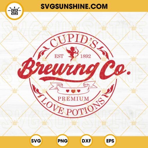 Cupid’s Brewing Company SVG, Cupid SVG, Valentine’s Day SVG PNG DXF EPS Digital Download