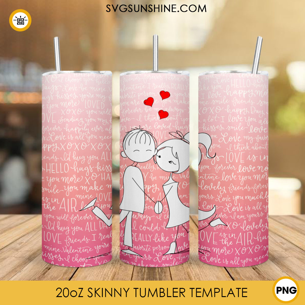 Valentine Tumbler Sublimation Designs, Valentines Day Wrap