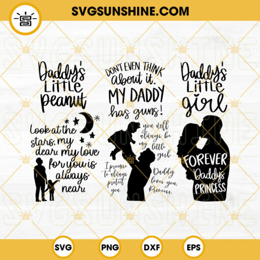Daddy SVG Bundle, Dad SVG, Father Quotes SVG, Father’s Day SVG PNG DXF EPS