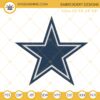 Dallas Cowboys Logo Embroidery Files, NFL Football Team Machine Embroidery Designs