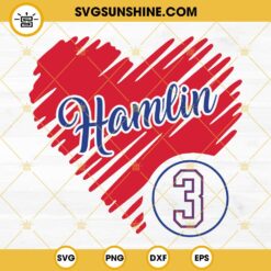 Damar Hamlin Heart SVG, Damar Hamlin 3 SVG PNG DXF EPS For Cricut Silhouette