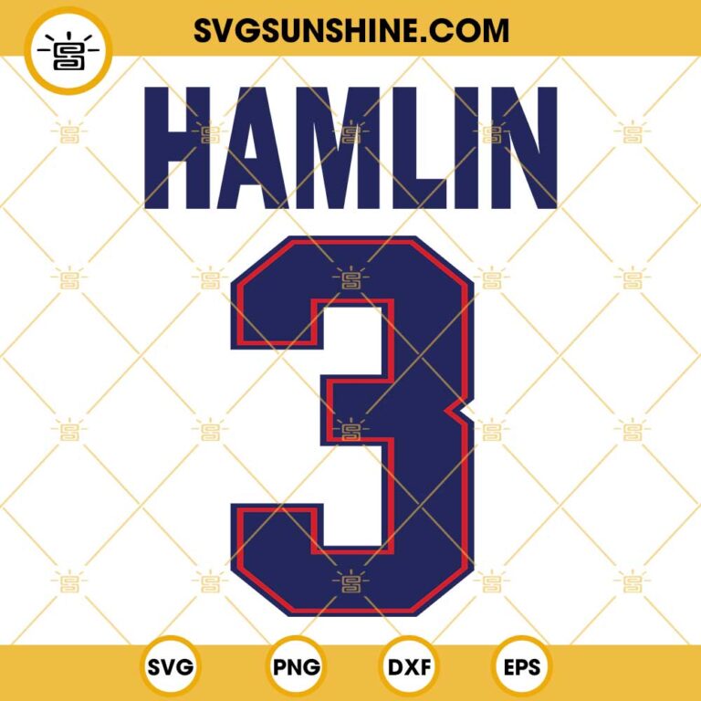 Damar Hamlin SVG, Hamlin 3 SVG PNG DXF EPS For Cricut Silhouette