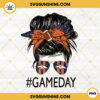 Denver Broncos Game Day Messy Bun PNG, Football Mom PNG, Broncos Football NFL PNG Digital File