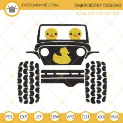 Duck Duck Wave Offroad Embroidery Designs, Jeep Embroidery Files
