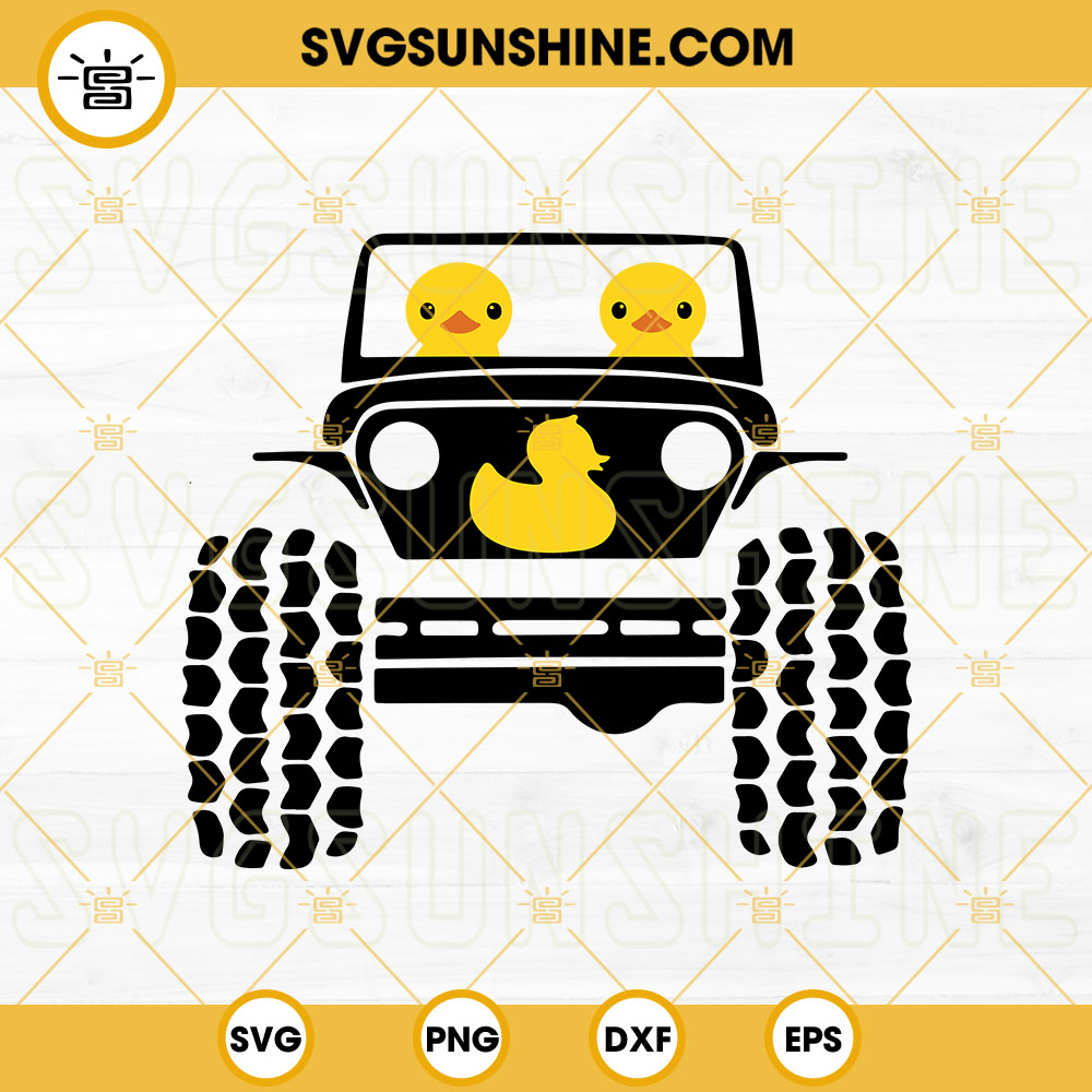 Duck Duck Wave Offroad SVG, Duck Off Road SVG, Offroad Car SVG, Duck Jeep SVG PNG DXF EPS Cut Files