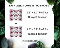 Floral Gigi 20oz Skinny Tumbler Wrap Sublimation Designs