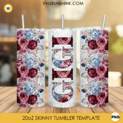 Floral Gigi 20oz Skinny Tumbler Wrap Sublimation Designs