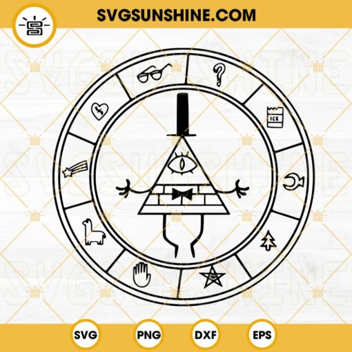 Bill Cipher SVG, Gravity Falls PNG DXF EPS Files For Cricut
