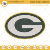 Green Bay Packers Logo Embroidery Files, NFL Football Team Machine Embroidery Designs