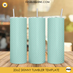 Green Striped Seamless Pattern 20oz Skinny Tumbler Digital Download PNG