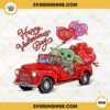 Happy Valentines Day Baby Yoda PNG, Baby Yoda On Valentine Truck PNG, Xoxo PNG, Heart Balloons PNG